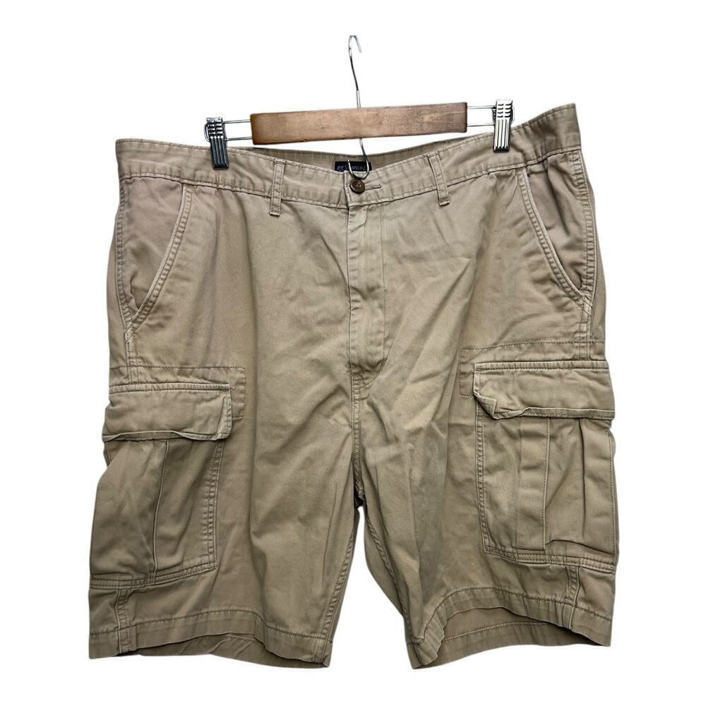 Levis Cargo Shorts Men 38 Tan Beige Khaki Chino Flap Pockets White Tab